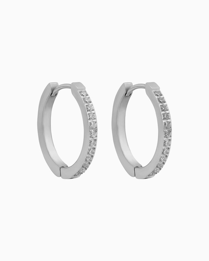 Classic Pavé Cubic Zirconia Hoops | Zoe Olivia Jewellery Australia