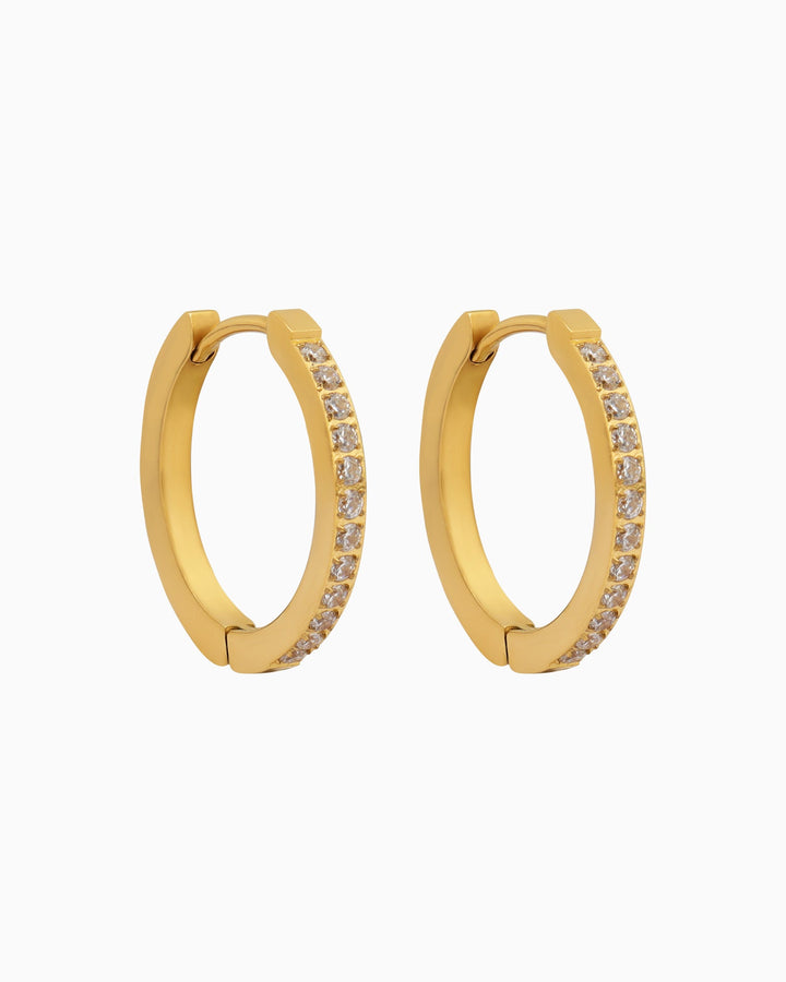 Classic Pavé Cubic Zirconia Hoops | Zoe Olivia Jewellery Australia