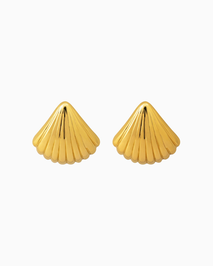 Drift Large Shell Stud Earrings | Zoe Olivia Jewellery Australia