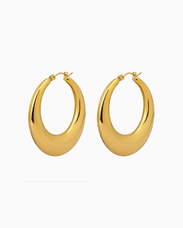 Cascada Medium "C" Shaped Hoops | Zoe Olivia Jewellery Australia