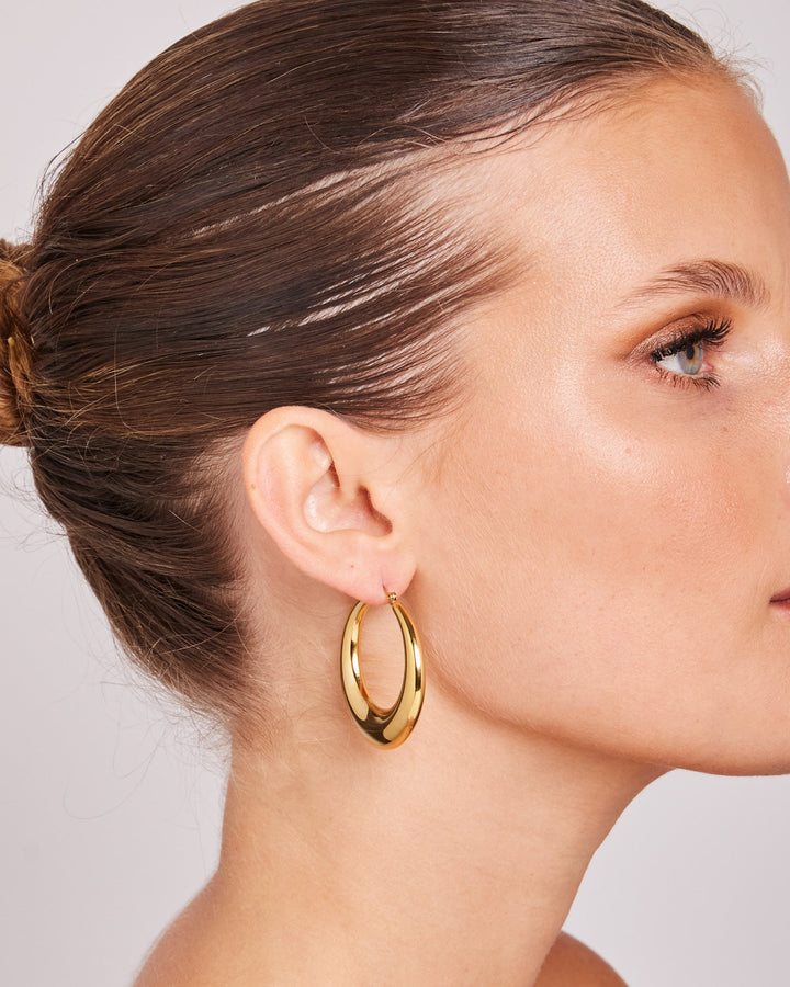 Cascada Medium "C" Shaped Hoops | Zoe Olivia Jewellery Australia