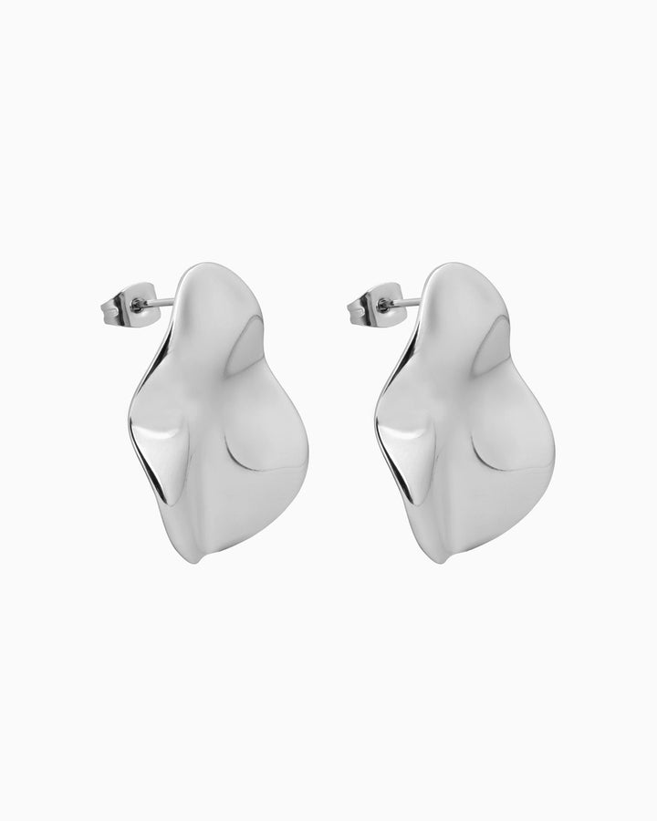 Escarpment Teardrop Hammered Texture Stud Earrings | Zoe Olivia Jewellery Australia