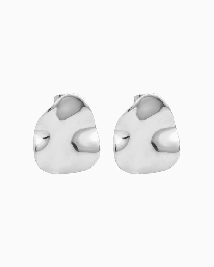 Escarpment Teardrop Hammered Texture Stud Earrings | Zoe Olivia Jewellery Australia