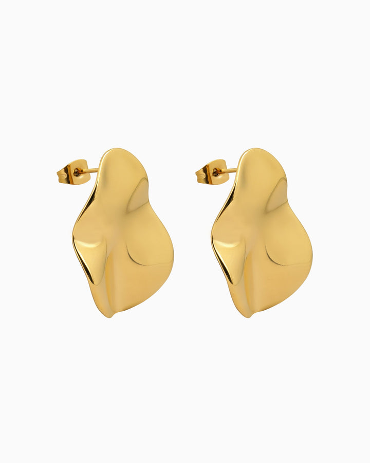 Escarpment Teardrop Hammered Texture Stud Earrings | Zoe Olivia Jewellery Australia