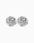 Cascada Round Hammered Texture Stud Earrings | Zoe Olivia Jewellery Australia