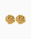 Cascada Round Hammered Texture Stud Earrings | Zoe Olivia Jewellery Australia