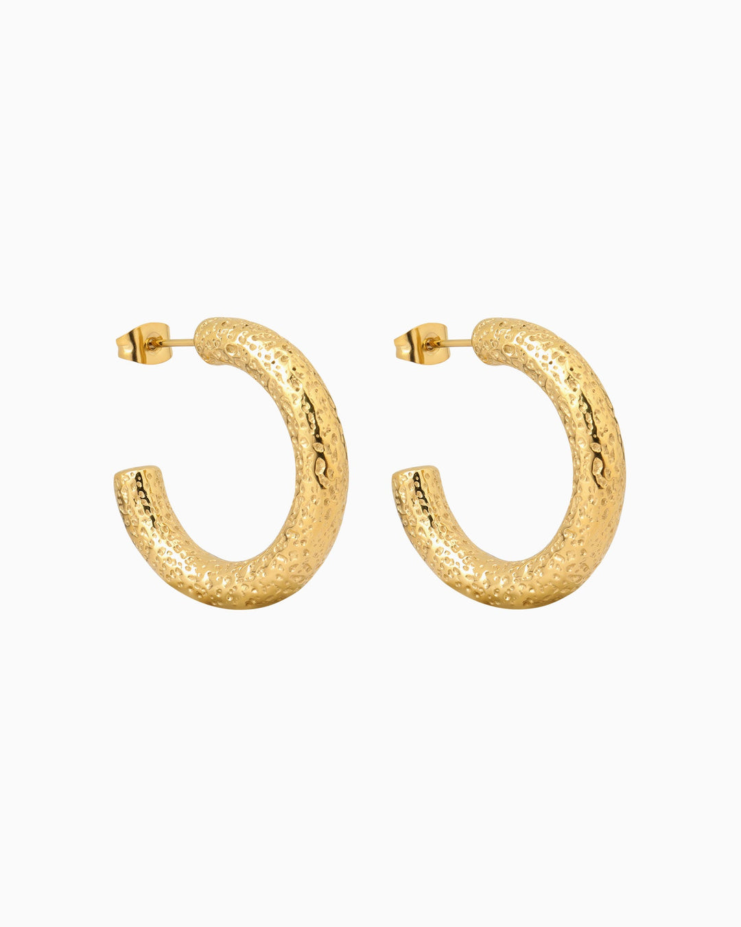 Escarpment C Shaped Textured Stud Hoops | Zoe Olivia Jewellery Australia