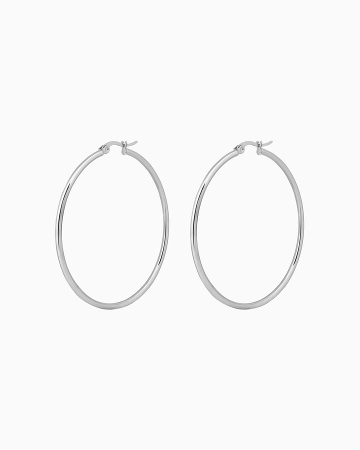Essentials Classic Large Hinged Hoops | Zoe Olivia Jewellery Australia