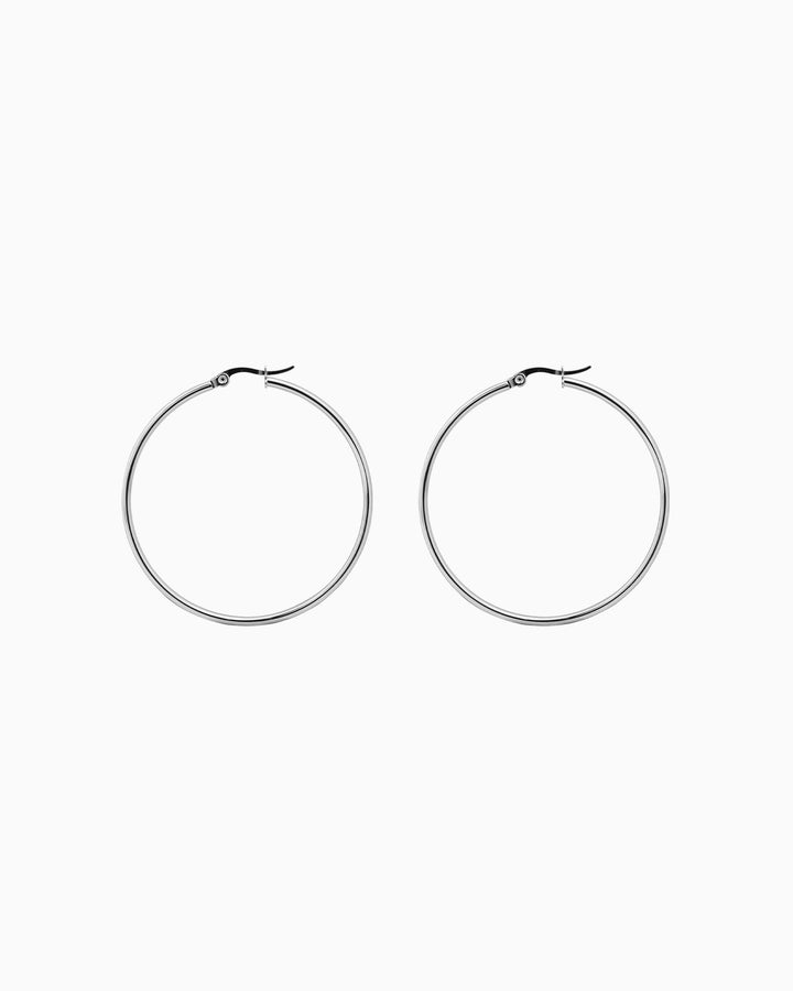 Essentials Classic Large Hinged Hoops | Zoe Olivia Jewellery Australia