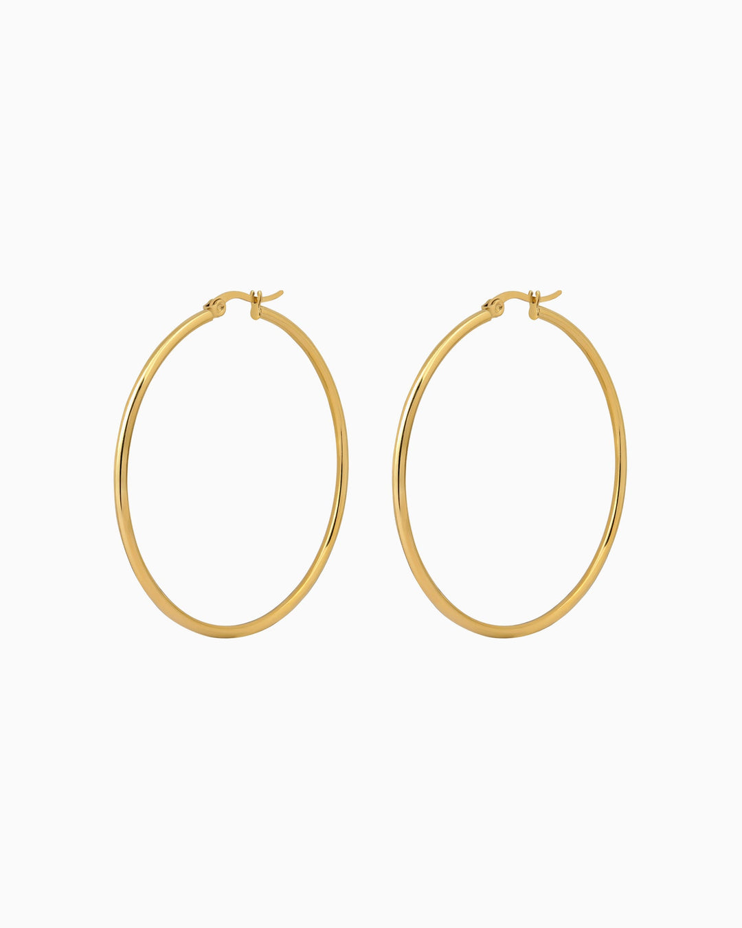 Essentials Classic Large Hinged Hoops | Zoe Olivia Jewellery Australia