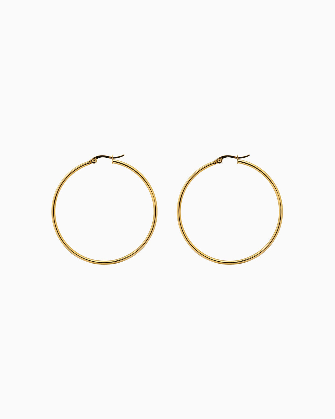 Essentials Classic Large Hinged Hoops | Zoe Olivia Jewellery Australia