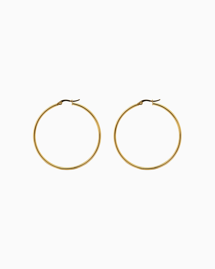 Essentials Classic Large Hinged Hoops | Zoe Olivia Jewellery Australia