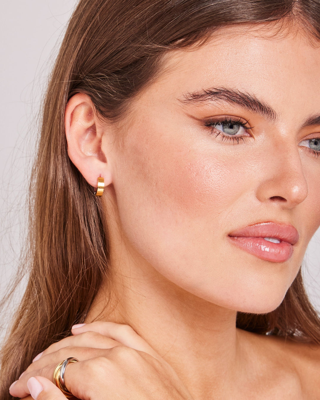 Dunes Mini Hinged Hoops | Zoe Olivia Jewellery Australia