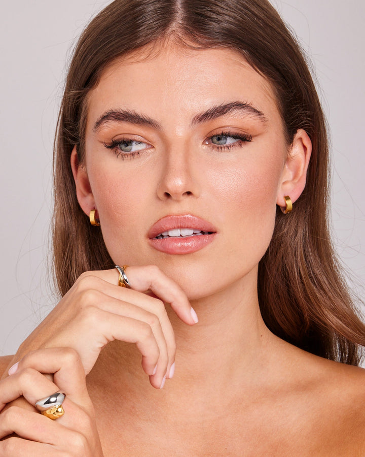 Dunes Mini Hinged Hoops | Zoe Olivia Jewellery Australia