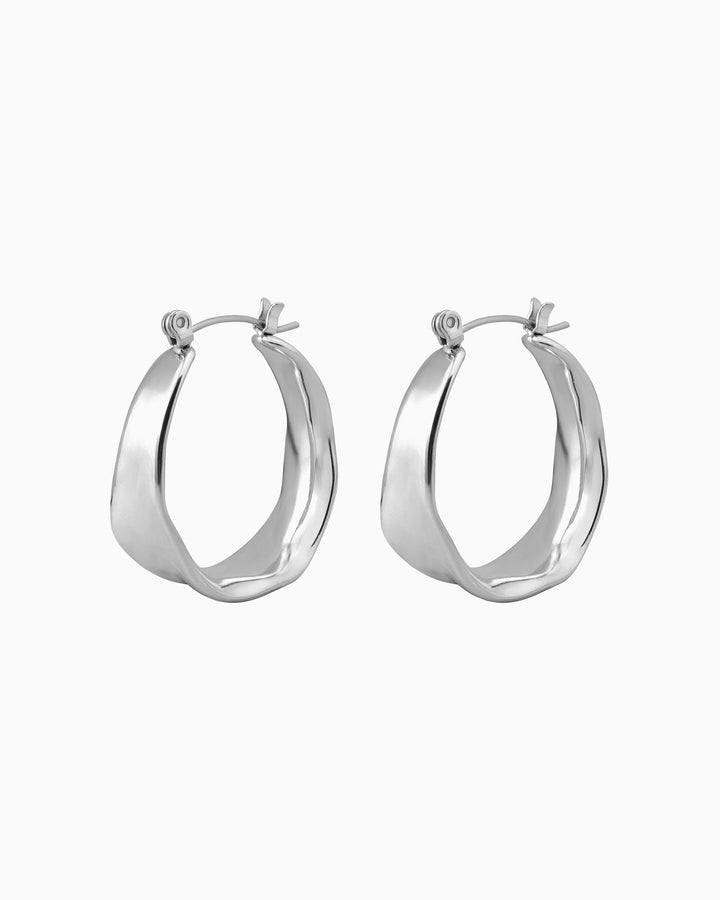 Escarpment Organic Polished Hoops | Zoe Olivia Jewellery Australia