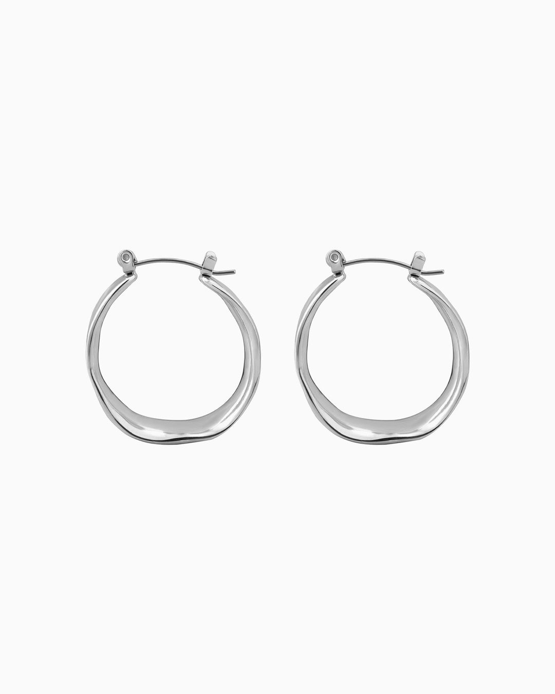 Escarpment Organic Polished Hoops | Zoe Olivia Jewellery Australia