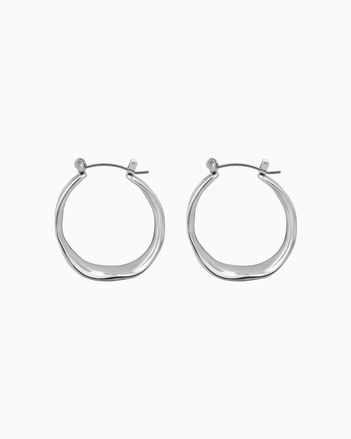 Escarpment Organic Polished Hoops | Zoe Olivia Jewellery Australia