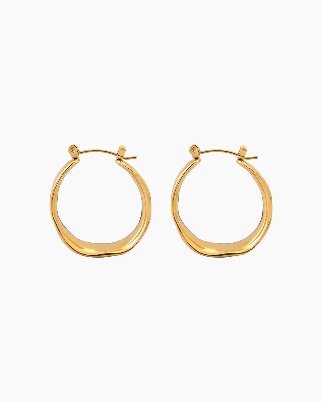 Escarpment Organic Polished Hoops | Zoe Olivia Jewellery Australia