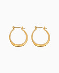 Escarpment Organic Polished Hoops | Zoe Olivia Jewellery Australia