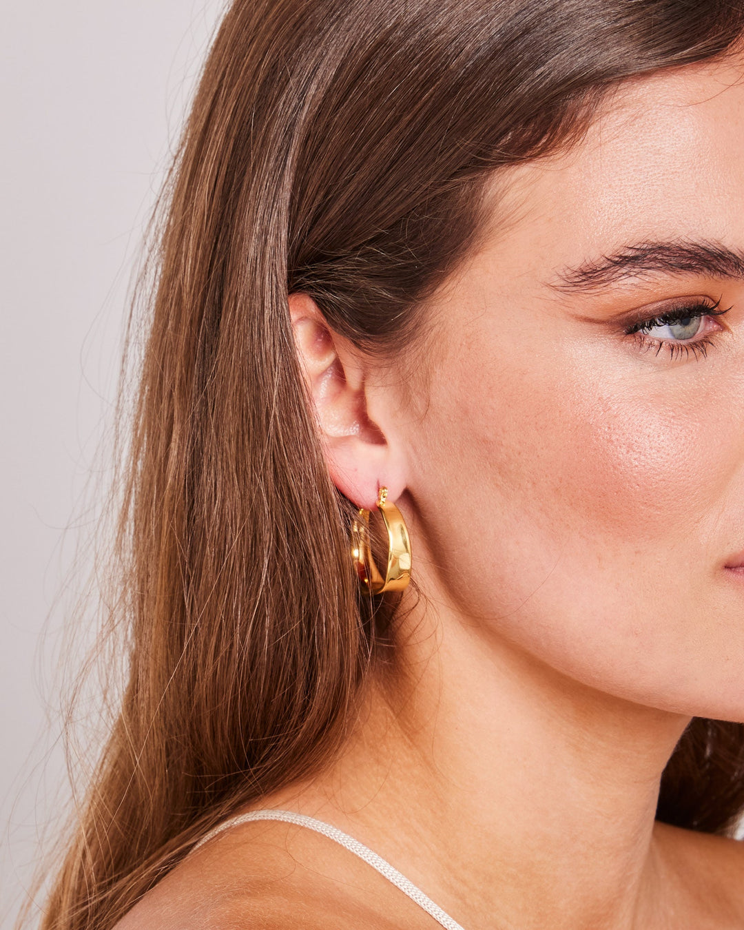 Escarpment Organic Polished Hoops | Zoe Olivia Jewellery Australia