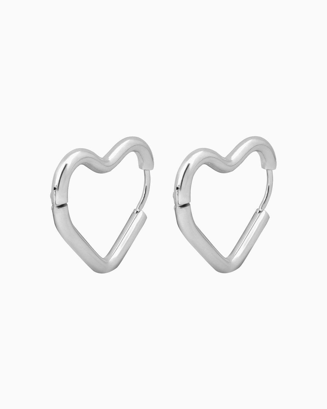 Essentials Heart Shaped Hoops | Zoe Olivia Jewellery Australia