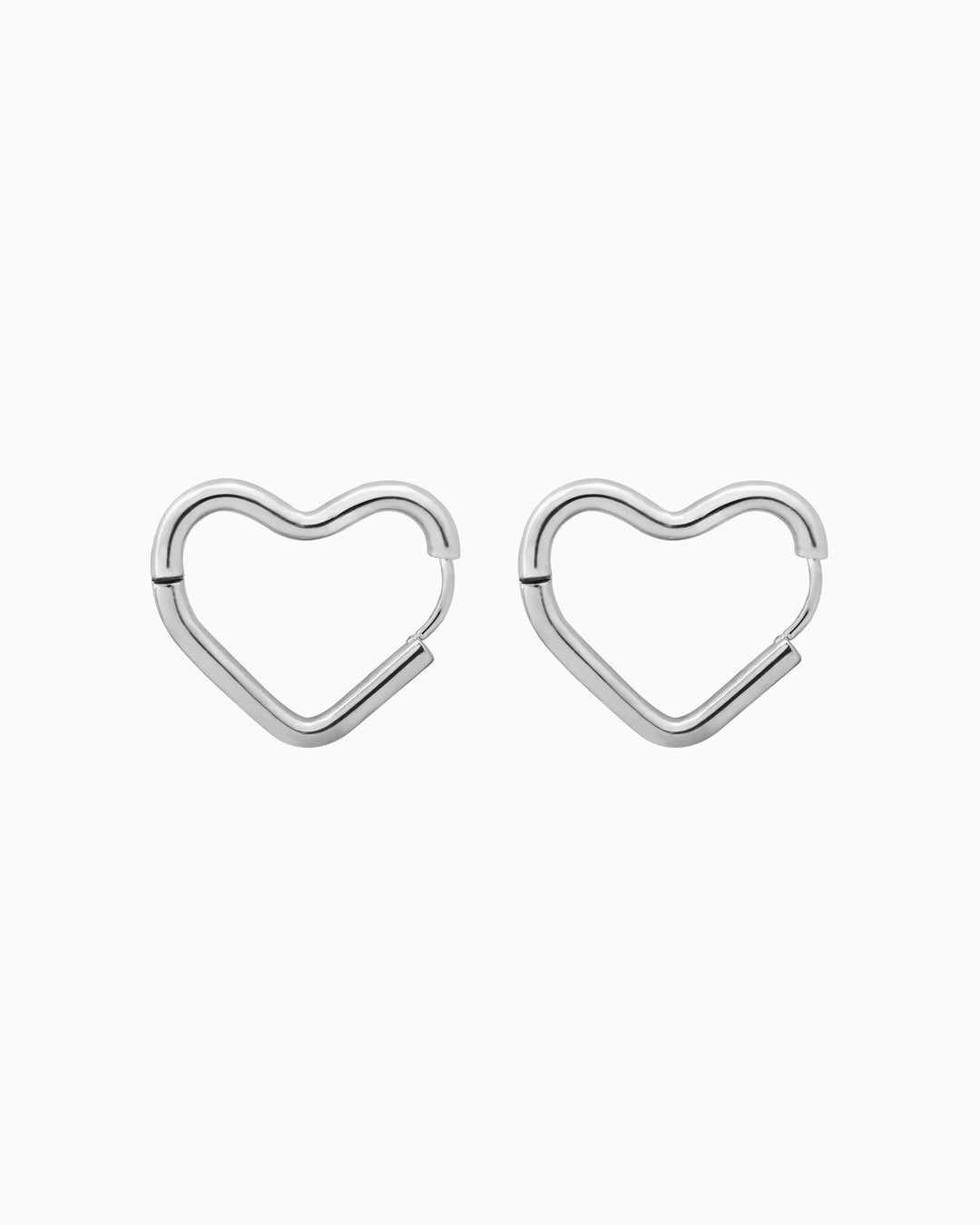 Essentials Heart Shaped Hoops | Zoe Olivia Jewellery Australia