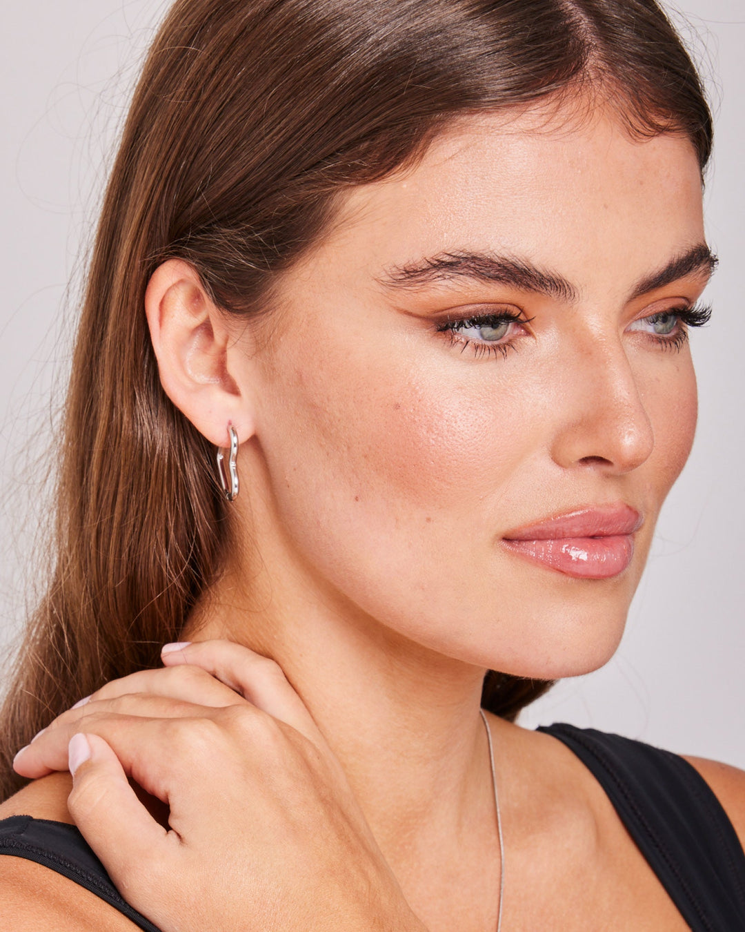 Essentials Heart Shaped Hoops | Zoe Olivia Jewellery Australia