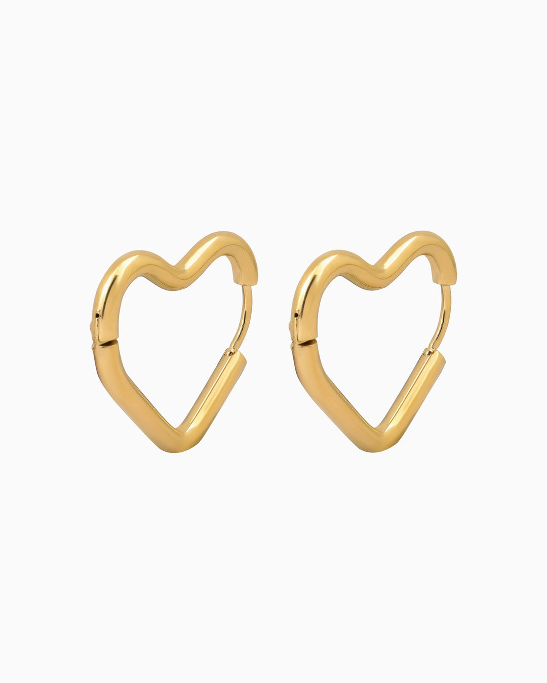 Essentials Heart Shaped Hoops | Zoe Olivia Jewellery Australia
