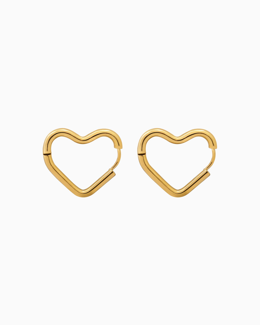 Essentials Heart Shaped Hoops | Zoe Olivia Jewellery Australia