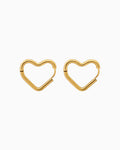 Essentials Heart Shaped Hoops | Zoe Olivia Jewellery Australia