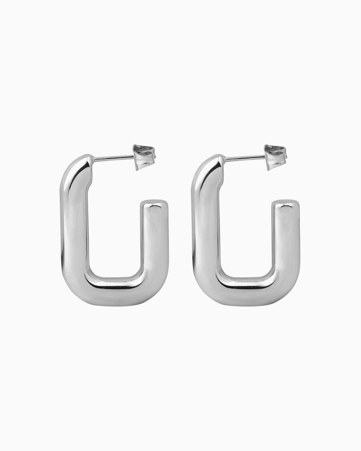 Essentials Thick Tubular Stud Hoops | Zoe Olivia Jewellery Australia