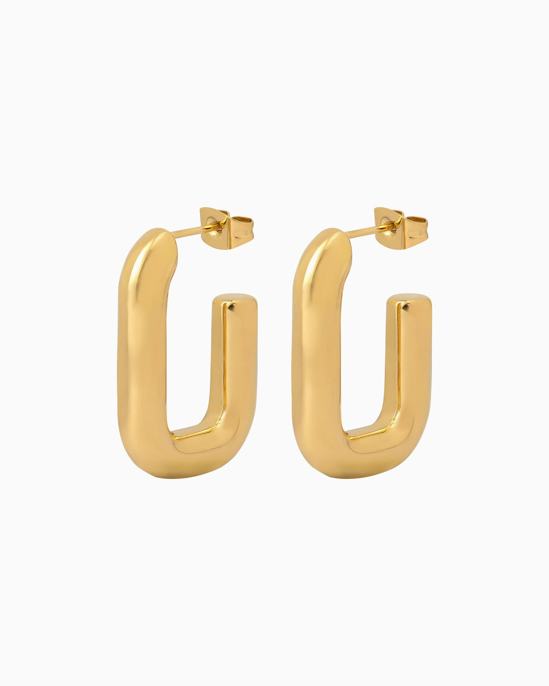 Essentials Thick Tubular Stud Hoops | Zoe Olivia Jewellery Australia