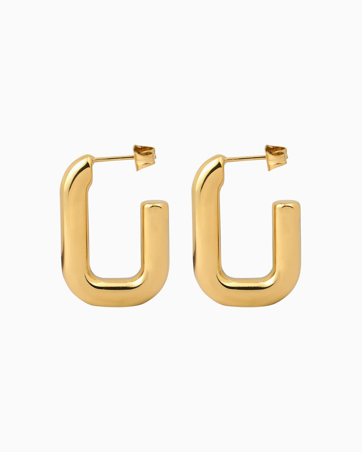 Essentials Thick Tubular Stud Hoops | Zoe Olivia Jewellery Australia