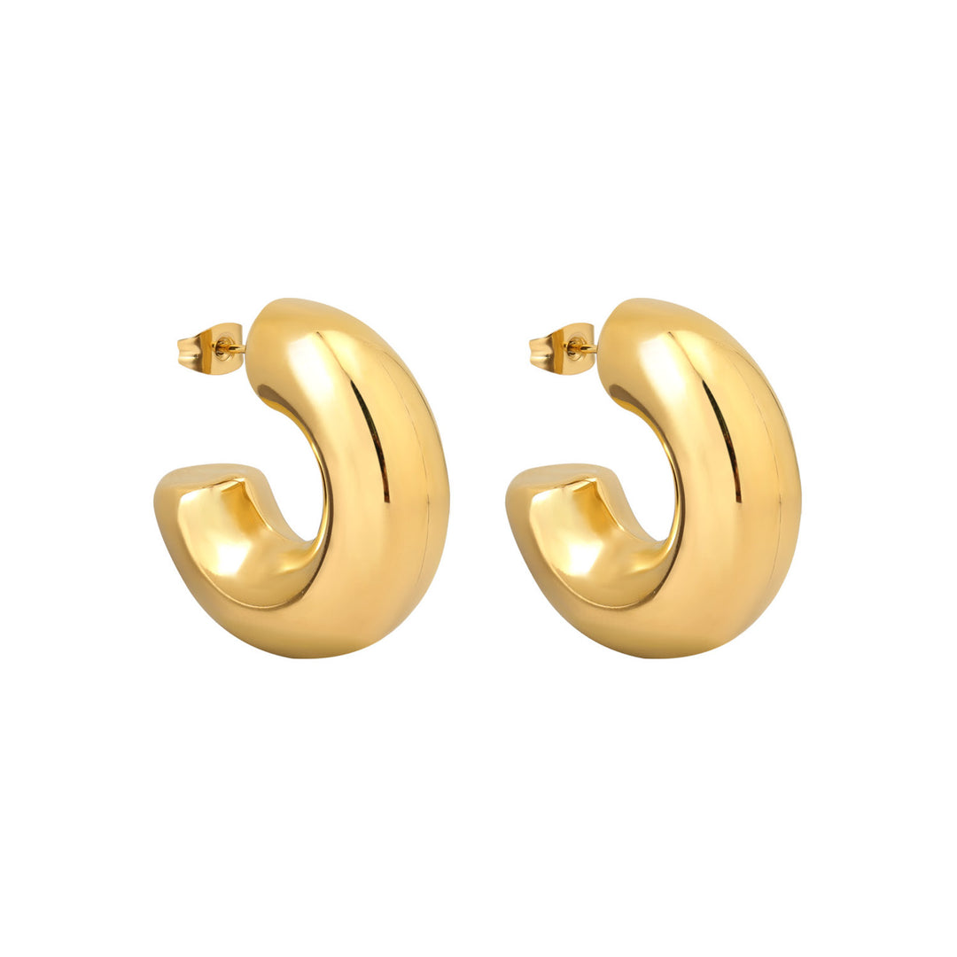 Cascada "C" Shaped Stud Earrings