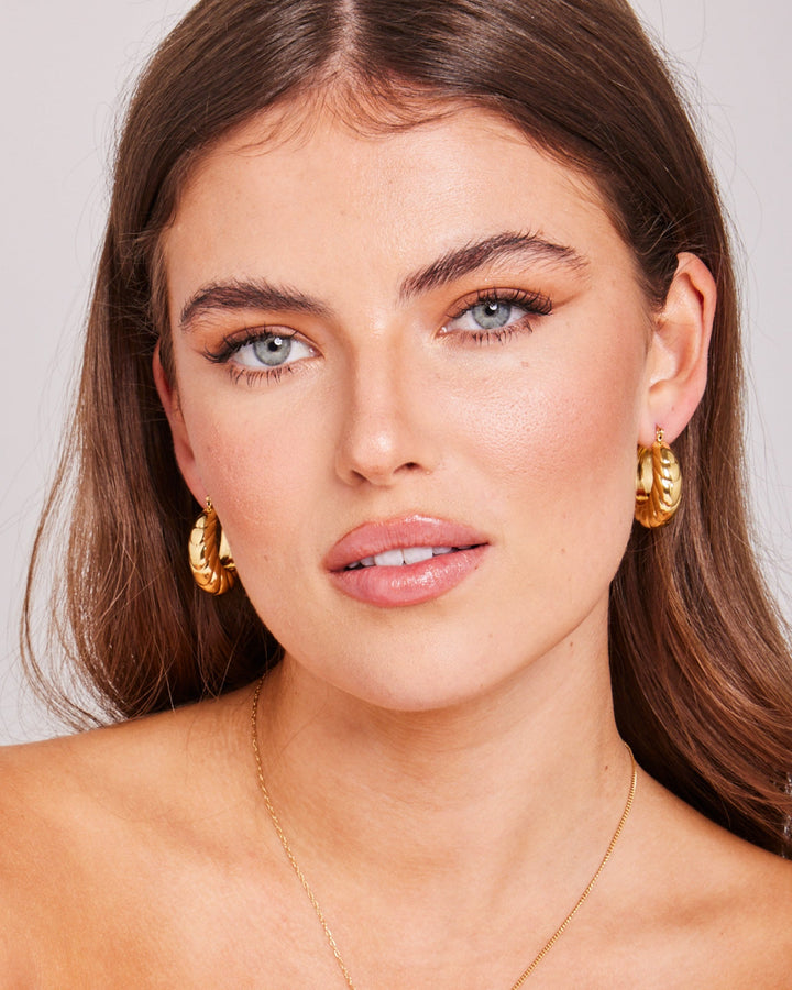Drift Dome Twist Hoops | Zoe Olivia Jewellery Australia