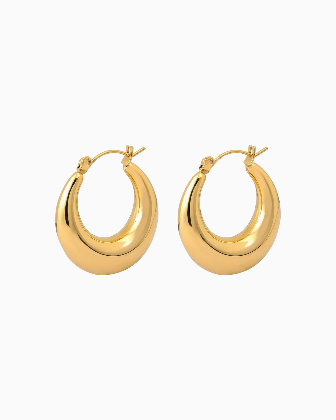 Essentials Bold Polished Hoops | Zoe Olivia Jewellery Australia