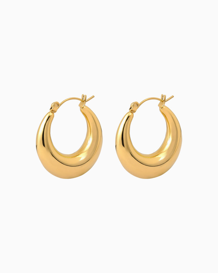 Essentials Bold Polished Hoops | Zoe Olivia Jewellery Australia