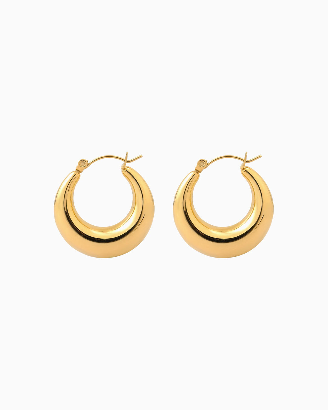Essentials Bold Polished Hoops | Zoe Olivia Jewellery Australia