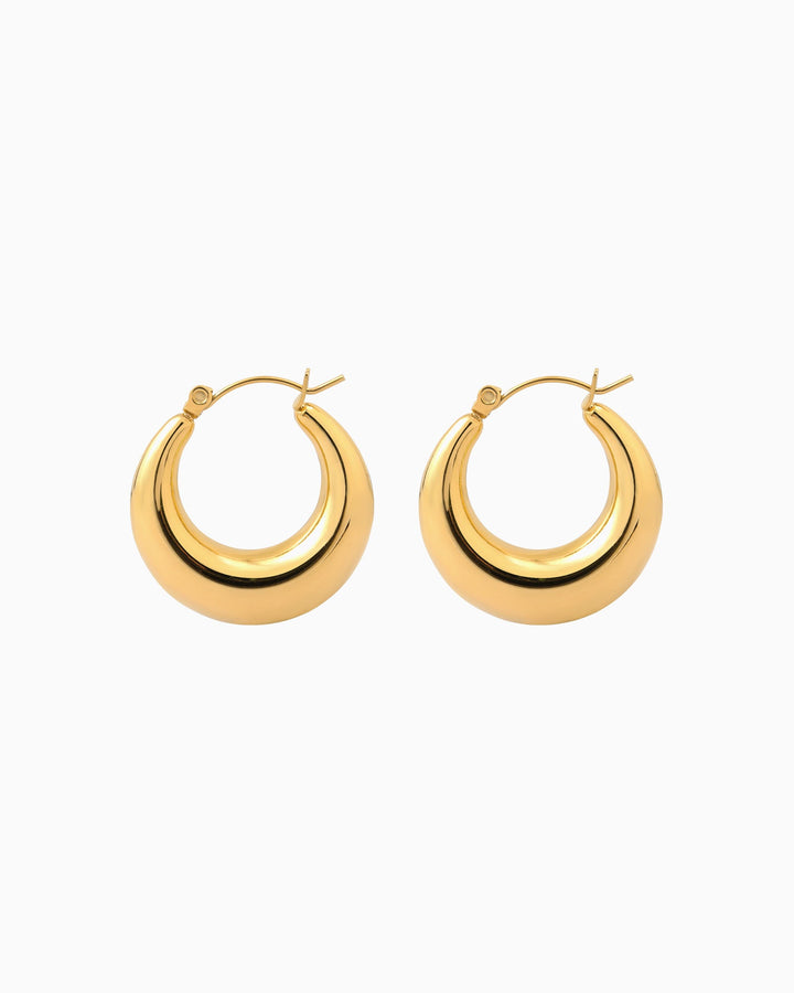 Essentials Bold Polished Hoops | Zoe Olivia Jewellery Australia