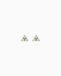 Iridescent Opal Tri-Ball Stud Earrings in Silver | Zoe Olivia Jewellery Australia