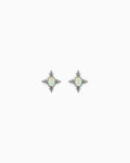 Iridescent Opal Star Stud Earrings in Silver | Zoe Olivia Jewellery Australia