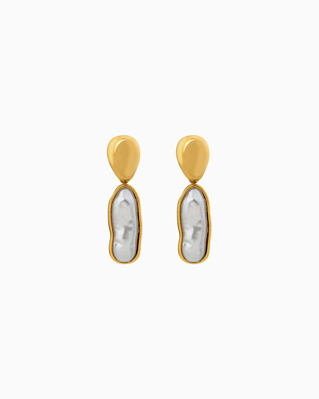 Luna Long Pearl Drop Stud Earrings | Zoe Olivia Jewellery Australia