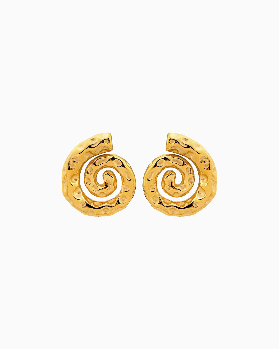Solara Textured Spiral Stud Earrings | Zoe Olivia Jewellery Australia