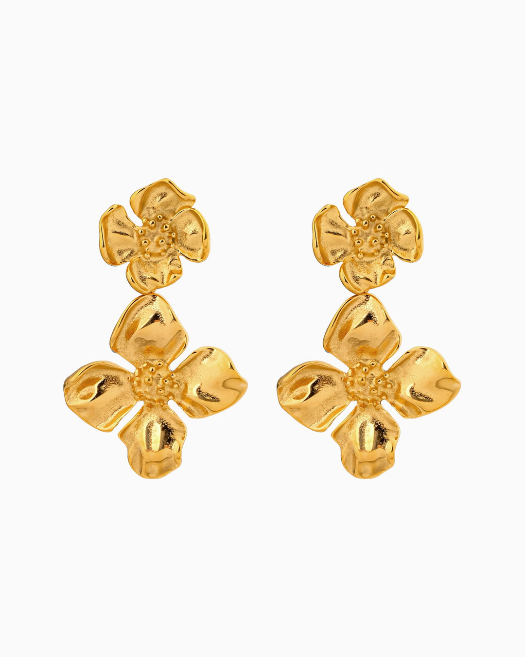 Aurelia Statement Double Flower Stud Earrings | Zoe Olivia Jewellery Australia