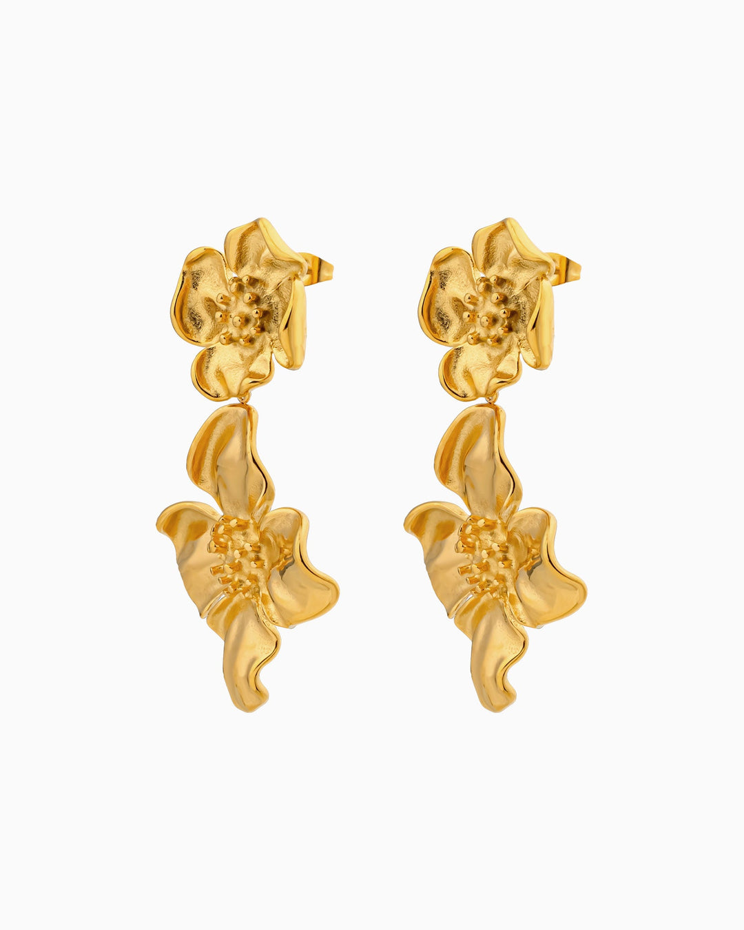 Aurelia Statement Double Flower Stud Earrings | Zoe Olivia Jewellery Australia