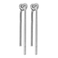 Aurelia Knotted Dangle Stud Earrings in Silver