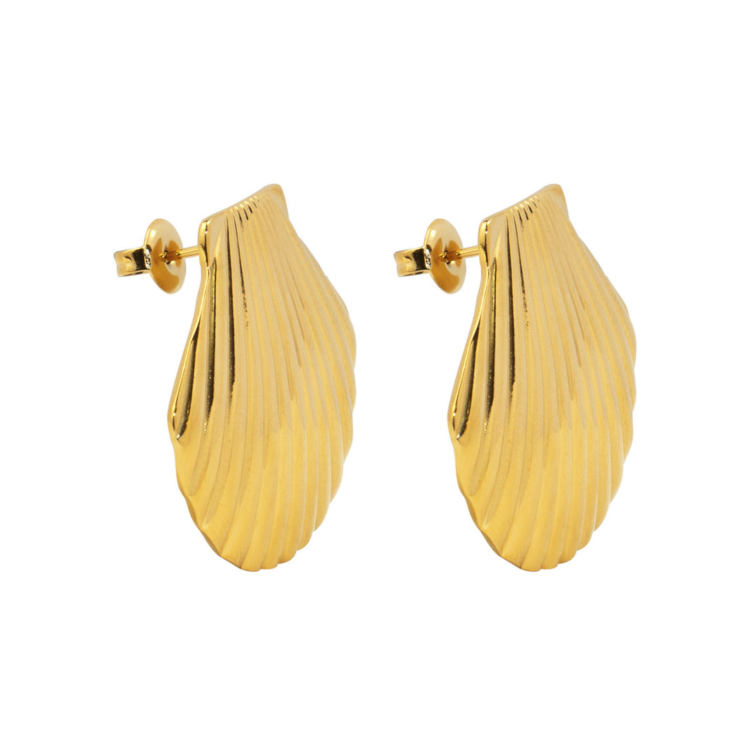 Solara Textured Shell Stud Earrings