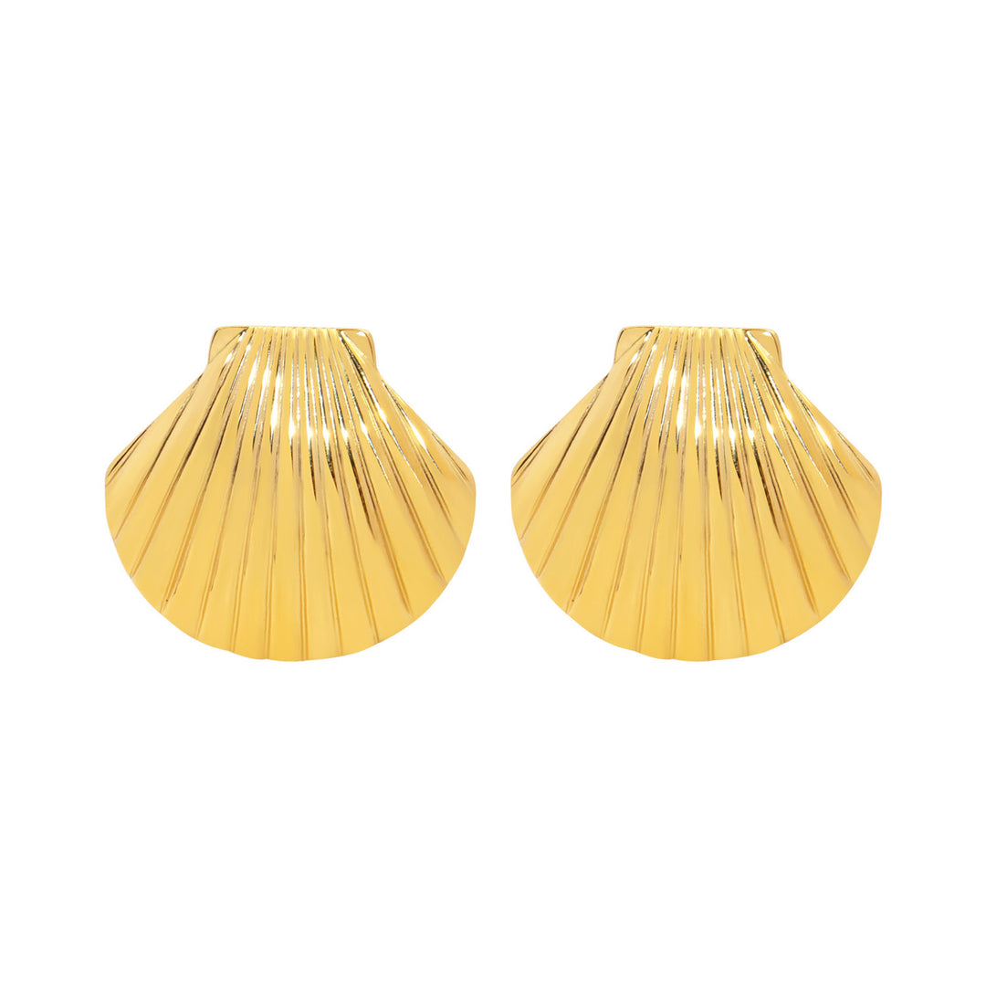 Solara Textured Shell Stud Earrings