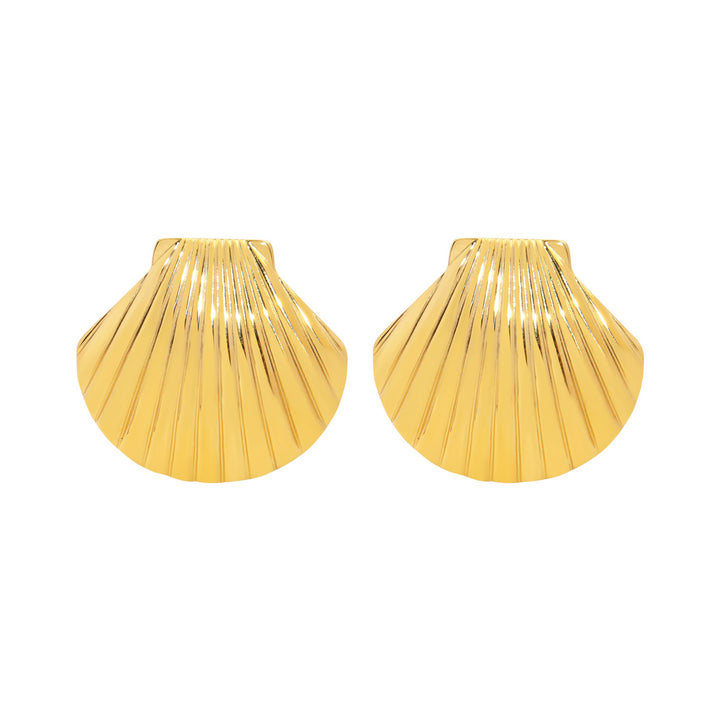 Solara Textured Shell Stud Earrings
