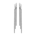 Aurelia Tiered Strand Stud Earrings in Silver